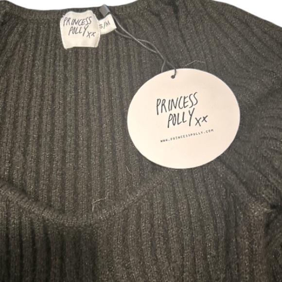 Princess Polly NWT Soft Sweater Knit Bohemia Black Romper, Size S/M‎ - Picture 2 of 7